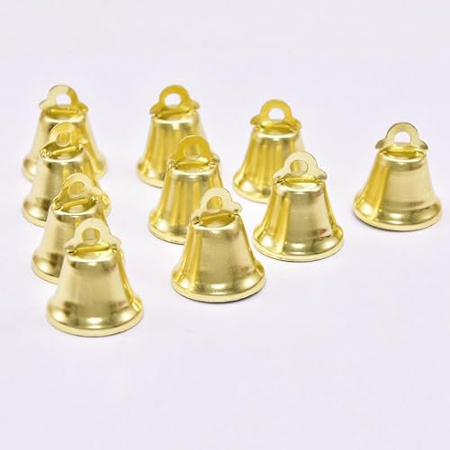 CHTME Vintage Glöckchen Schellen 20Pcs 38mm Glöckchen Weihnachten Bronze Glocke Glocke Anhänger Basteln Glöckchen für Home Dekor Windspiele Hochzeiten Weihnachtsglocken Hundetraining