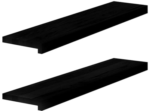 vidaXL Davanzali 2 pz Marrone Scuro 90x20x2 cm Legno Massello Rovere