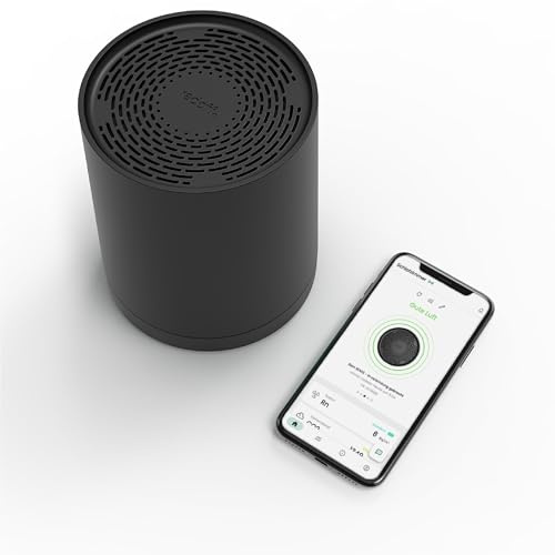 Radoff Sense *Black Limited Edition – Luftqualität Messgerät, Radon Messgerät mit CO2 Melder VOC PM, Alexa Kompatibel, Integration Bald Verfügbar, Smart Home Gadget mit WiFi-Temperatur
