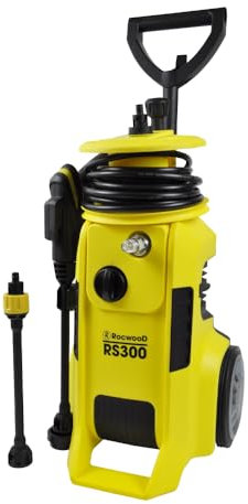 Electric Pressure Washer RocwooD Max 2030 PSI & Accessories 140 BAR 240 V / 50 Hz 6.3 Litres Per Minute Fixed Spray Nozzle Eco Jet Wash Car Clean Boat Cleaning Hydrojetting