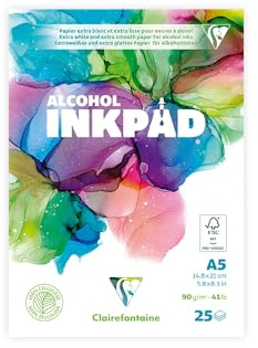 Clairefontaine 976106C bloc collé Alcohol Inkpad 25 Feuilles A5 90g