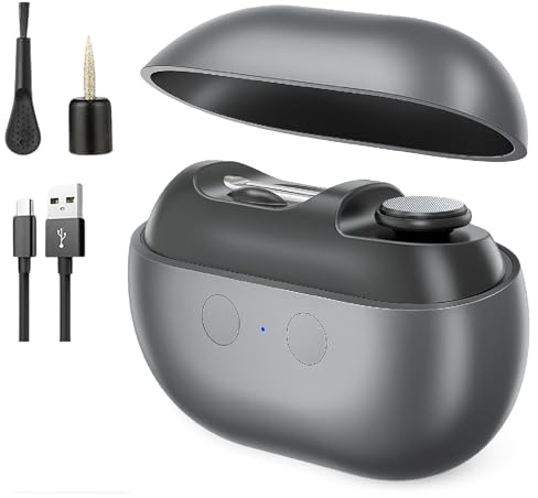 Cortaúñas inteligente Fanyil EasyClip, cortaúñas inteligente Yosody EasyClip, luz LED y almacenamiento y pulido de restos de uñas(Black)