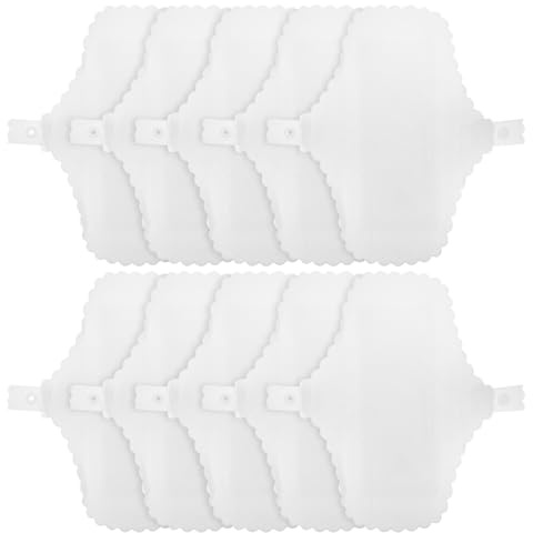 Protège-slip Imperméable Réutilisable Menstruel en Coton 10 Pièces | Blanc, Dentelle Élégante, Confortable et Ventilé, pour Sport et Extérieur, Fermeture Facile