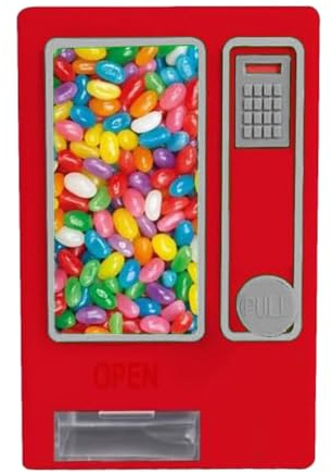 CAZSTYK Kids Sweet Vending Machine Pull-Handle Candy Dispenser Toy with Safe Storage Box for Home Decor Accessories Candy Dispenser