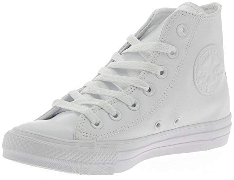 Converse All Star Hi Leather White Mono - 5 UK