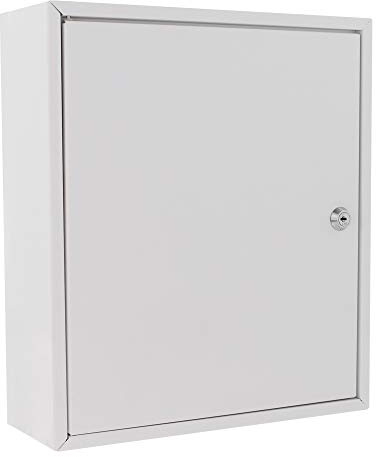 Rottner MK1 Medication Cabinet Steel White Sticker Cylinder Lock 2 Keys 1 Compartment Shelf incl. Mounting Material