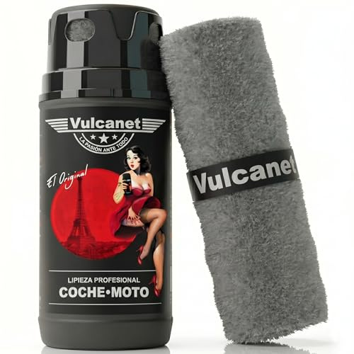 VULCANET Auto & Motorrad Reinigungsset für Experten, 80 Reinigungstücher + Inklusive Mikrofaser & Detailing Bürste – Reinigt, Poliert, Schützt – All-in-One Reiniger Karosserie, Felgen, Innenraum