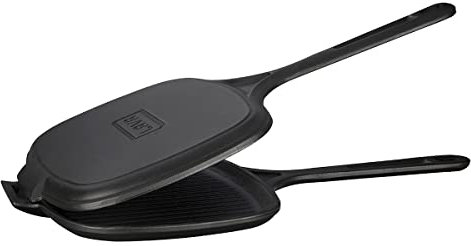 Lava Cookware LV TST 1826 Grille-Pain, Dimensions 18 x 26 cm, en Fonte, Noir