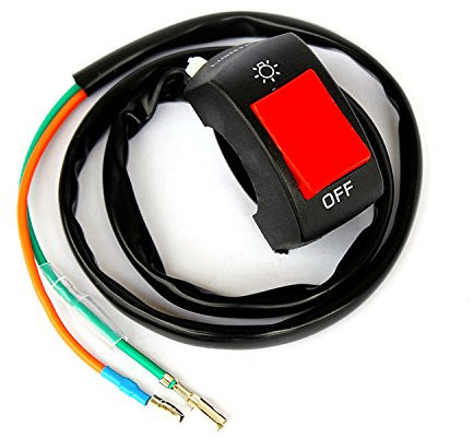 Ytian Interruttore universale per i fari della moto, da fissare sul manubrio, 17/20 cm.