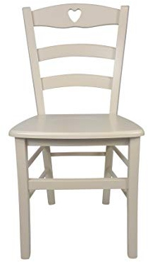 Sedam Srl Sedia Cuore, in Legno Massello, Vari Colori e Sedute disponibili, Alta Qualità (Avorio, Massello) ORDINE MINIMO 2 SEDIE