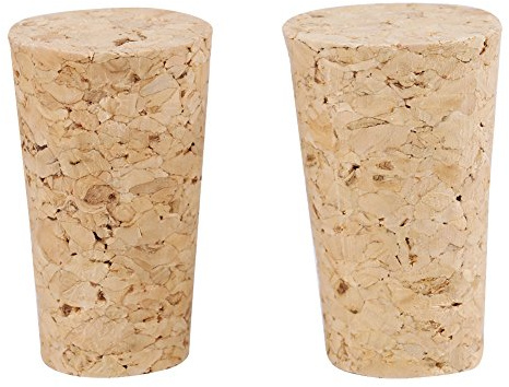 Konische Weinkorken Naturholz 2 Größen, 10 Stk | Atmungsaktiv für Gärung, Elastische Zellstruktur, Weinflaschenverschlüsse für Weinflaschen Bierflaschen DIY-Projekte, Braun