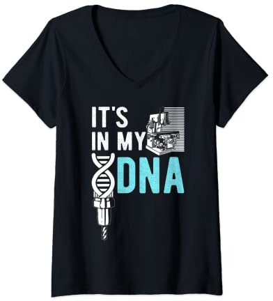 Womens It's In My DNA CNC Machining Milling Turning Chisel V-Neck T-Shirt