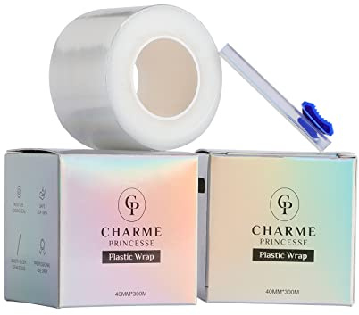 2 Box Tattoo Frischhaltefolie,Einweg Tattoo Folie 300M für Microblading Augenbrauen Lippen Permanent Makeup Zubehör Transparente Konservierungsfolie TA628-2