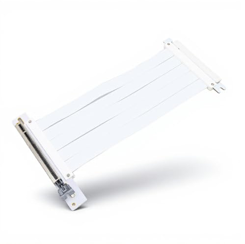 Câble D'extension PCIe 4.0 X16 Riser Compatible avec RTX3090, RTX3080, RTX3070, RTX3060TI, RX6900XT, RX6800, Transmission 128 Gbps, Câble D'extension de Carte Graphique PCI E Port (Blanc)