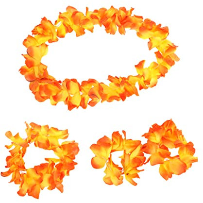 Toyvian 4stücke Blumenkranz Stirnband Mit Künstlichen Seidenblumen Hawaiikette Blumengirlande Und Kopfbedeckung Für Frauen Und Mädchen Für Luau-Partys Kostümpartys Und Besondere Anlässe
