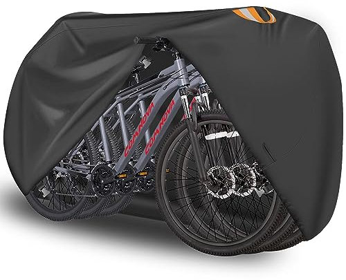 Comnova 3 Bike Cover - Outdoor Stationary Waterproof and Heavy Duty 600D Covers, Bicycle eBike, Mountain, Road, Hybrid, Beach Cruiser Storage