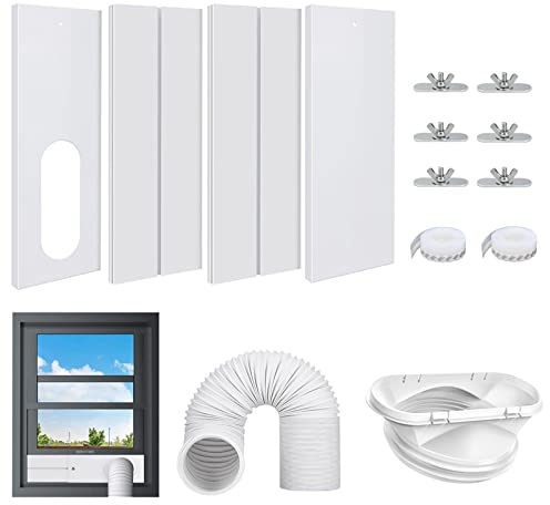 Portable Air Conditioner Window Vent Kit, Window Vent For Air Conditioner Sliding Door Ac Vent Kit, Air Conditioner Window Seal Plates 17''-60'' Adjustable Air Con Window Seal Kit For Sliding Window
