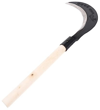 DIXII Falce a mano falce canna da zucchero diserbo manganese acciaio erba falce giardinaggio falce (colore: colori assortiti, dimensioni: 50 x 17 cm)