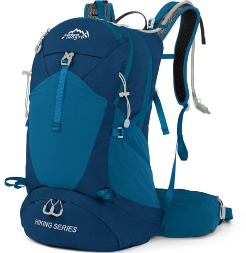 IX INOXTO Wanderrucksack, 35 l, wasserdichter Wanderrucksack mit 3 l Wasserblase und Regenschutz, leichter Reise-Camping-Rucksack