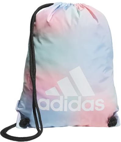 adidas Ready Sackpack, Rucksack mit Kordelzug für Damen und Herren, leichter kleiner Turnbeutel, Dazed Gradient Clear Sky/White, Einheitsgröße, Ready Sackpack, Rucksack mit Kordelzug für Damen und