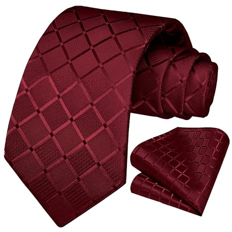 OcioDual Corbata Burdeos Hombre, Corbata y Pañuelo Traje Hombre, Corbatas Elegantes para Traje de Boda, Corbatas Bodas, Negocios, Celebraciones, Eventos, Fiestas, Gravatas Hommes