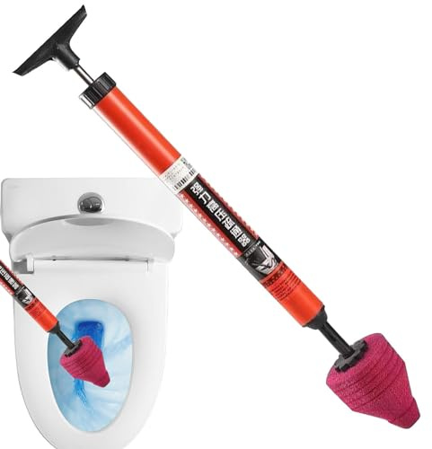 Sblocco WC ad alta pressione – stantuffo per tubi igienici, strumento idraulico per tubi intasati | Strumento di sblocco WC con manico ergonomico, pistone pneumatico ?e Shot stantuffo per tubi
