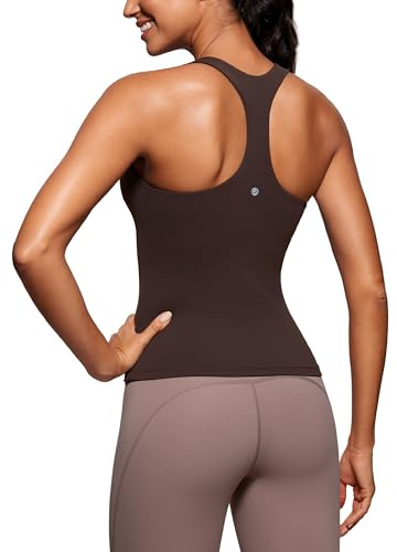 CRZ YOGA Butterluxe Soutiens-Gorge Dos Nageur | Maintien Léger, Soutien-Gorge Intégré, Coussinets Amovibles, Yoga, Sport, Extrêmement Doux, Col Dégagé, pour Femmes