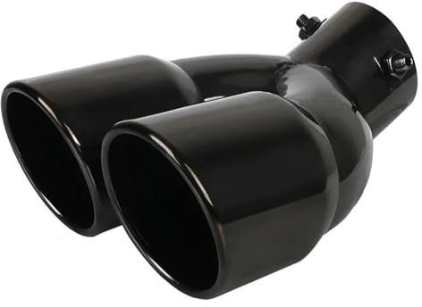 LADPZJNW Auto Auspuffblende Universal Auto Schalldämpfer Auspuff Spitze Hinten Schwanz Rohr 63mm Doppel Outlet Automotive Zubehör