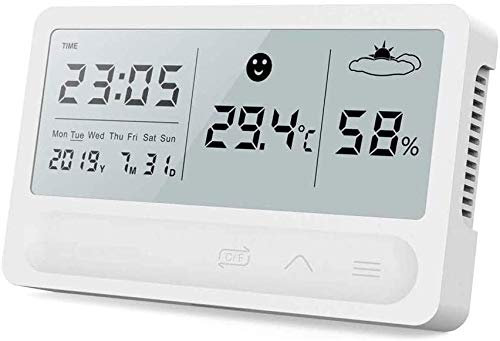 MRKU Estación meteorológica inalámbrica, estación meteorológica con pronóstico del Tiempo, Reloj Despertador Digital inalámbrico, barómetro con Monitor de Temperatura