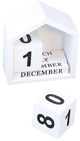 Tofficu Ewiger Holzkalender Tischkalender Dekoblock Manuell Für Büro Zuhause Als Nachhaltiges Holzdeko Ornament