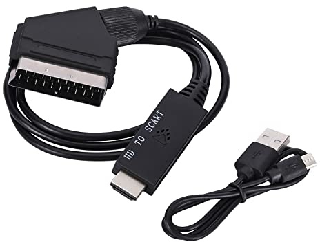 Zgehnao Adaptateur convertisseur léger vers péritel entrée NTSC sortie péritel USB
