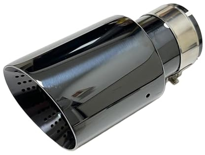 DKPMWD Endrohr Auspuffdüse Edelstahl Titan Schwarz Großer Durchmesser 101 Mm 114 Mm Offene Auto-Schalldämpfer-Stanzenddüse Auto Endrohre(63mm-101mm)