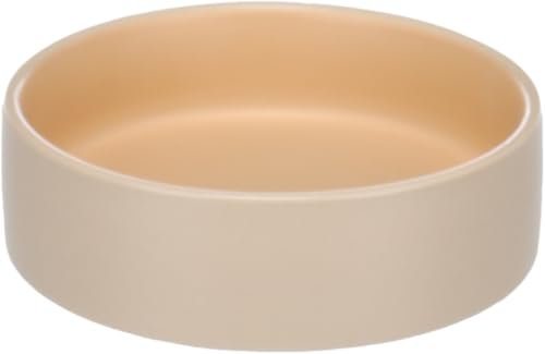 Flamingo Bol à eau et nourriture Anca rond beige/orange - 200 ml, luxe en céramique, solide et durable, beau design