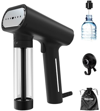 STEAMONE - Clothes Steamer 2000W 30g/min - Handheld garment steamer - Capacity 150 ml- Removes 99,99% of impurities - Ready in 30s - 2 modes : Max & Eco - MENS1550B