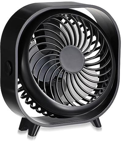 MUELODSIC Ventilador de Mesa Recargable Mini Portátil USB sin Cables Silencioso para Hogar Oficina con Batería Compacto y Ligero