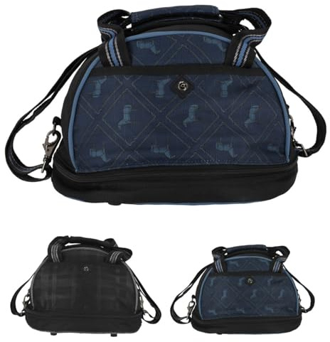 NETPROSHOP Reithelmtasche aus wasserabweisendem Turnout-Stoff Helmtasche mit Reißverschlussfach und Handgriffen, Farbe:Navy Dusk