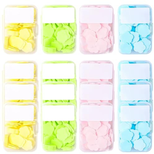 Joygoodta Mini Fogli di Sapone profumati 960 Pezzi Fogli di Sapone Portatili per Viaggi per Le Mani di Petalo USA e Getta per Il Campeggio da Viaggio all'aperto