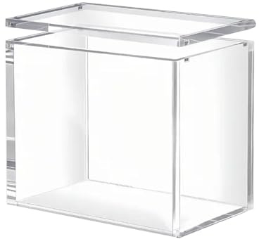 Vitrina Transparente,Caja Expositora Acrílica Transparente con Cierre Magnético - Organizador con Protección UV para Tarjetas Estantería para Perfumes Sala de Estar Dormitorio - para Salón Habitación