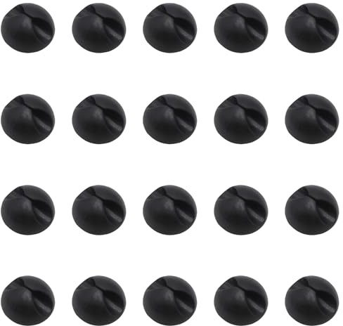 HAFRILY 20PCS Cable Tidy Clips Black Car Wire Clips | Cable Holder Clips, with Mini Single Hole Design for Effortless Home Office and Car Cable Management