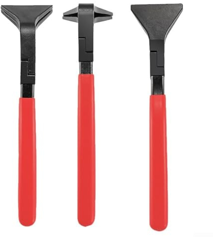 Eawfgtuw Lot de 3 pinces à main avec mâchoires droites 45° 90° pour pliage et pliage de tôles, acier à haute teneur en carbone, noir et rouge