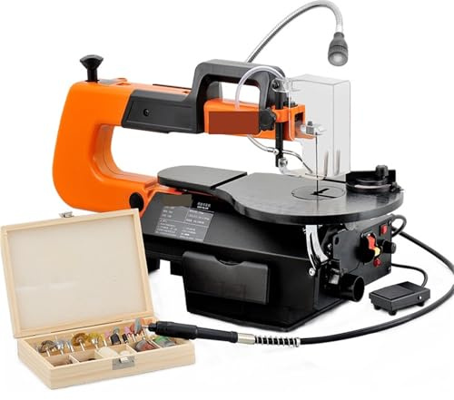 Seghetto alternativo elettrico, a filo for la lavorazione del legno, macchina for intaglio, macchina da taglio for carpenteria con velocità rebile, da tavolo Alta efficienza