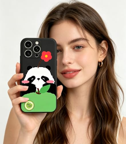 Compatibile con OPPO A58 4G Custodia TPU Panda Mela Antiurto Protezione Completa