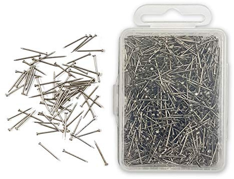 Meyco Stecknadeln 13 mm | Stahl (superhart) | Silber/verchromt | 50 g | Perlenkopfnadeln