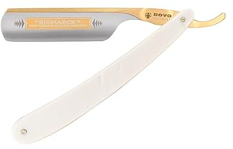 Navaja de afeitar DOVO Bismarck - Navaja de acero al carbono - 6/8 de pulgada - cabeza redonda - lomo puntiagudo - afilado hueco completo - Navaja de barbero DOVO Solingen