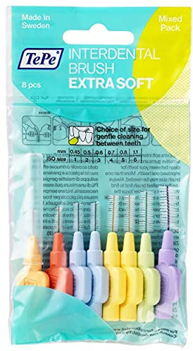 TePe Interdentalbürsten X-soft gemischt, 1er Pack (1 x 8 Stück)