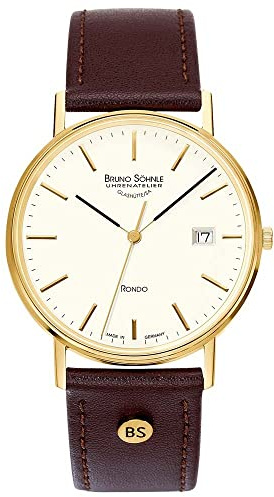 Bruno Söhnle Herren-Armbanduhr Rondo Analog Quarz Leder 17-33105-241