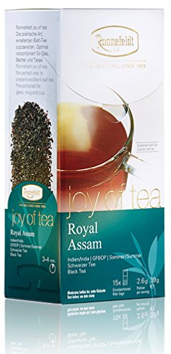 Ronnefeldt Royal Assam Joy of Tea - Schwarztee, kräftig/würzig, 15 Teebeutel, 39 g