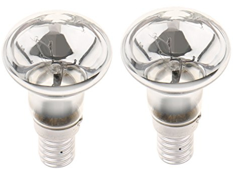 Gazechimp 2pcs 25W SES R39 E14 Ampoules à Réflecteur Verre Lampe Tungstène Spot pour Maison Bureau Magasin Argent