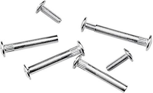 Merriway BH06970 (4 Pcs) Nickel Plated Steel Cabinet Furniture Connecting Screws, Total Width x Length M6 x 43mm - Pack of 4 Pieces