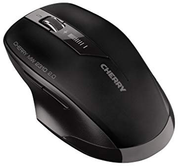 CHERRY MW 2310 2.0, Wireless 6-Button Mouse, 2.4 GHz RF with 10 m Range, Optical Sensor & DPI Switch, Nano USB Receiver, Ambidextrous, Black